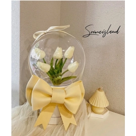 Tulip acrylic wave ball bouquet material package simulation birthday gift hug bucket