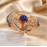 Fashionable new exaggerated opening, three-dimensional noble temperament, retro hollowed out diamond inlaid flower large ring