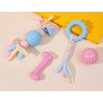Dog Toy New TPR Bite Resistant Tooth Grinding Stick Puppy Teddy Corgi Tooth Cleaning and Relief Toy Ball Bite Glue