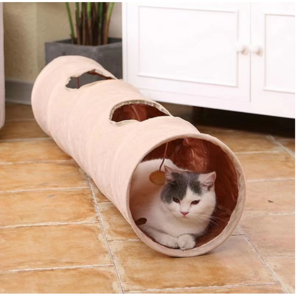 Hot selling Oxford cloth foldable pet tunnel plush ground rolling dragon cat toy Hot selling Oxford cloth foldable pet tunnel plush ground rolling dragon cat toy