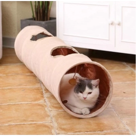 Hot selling Oxford cloth foldable pet tunnel plush ground rolling dragon cat toy