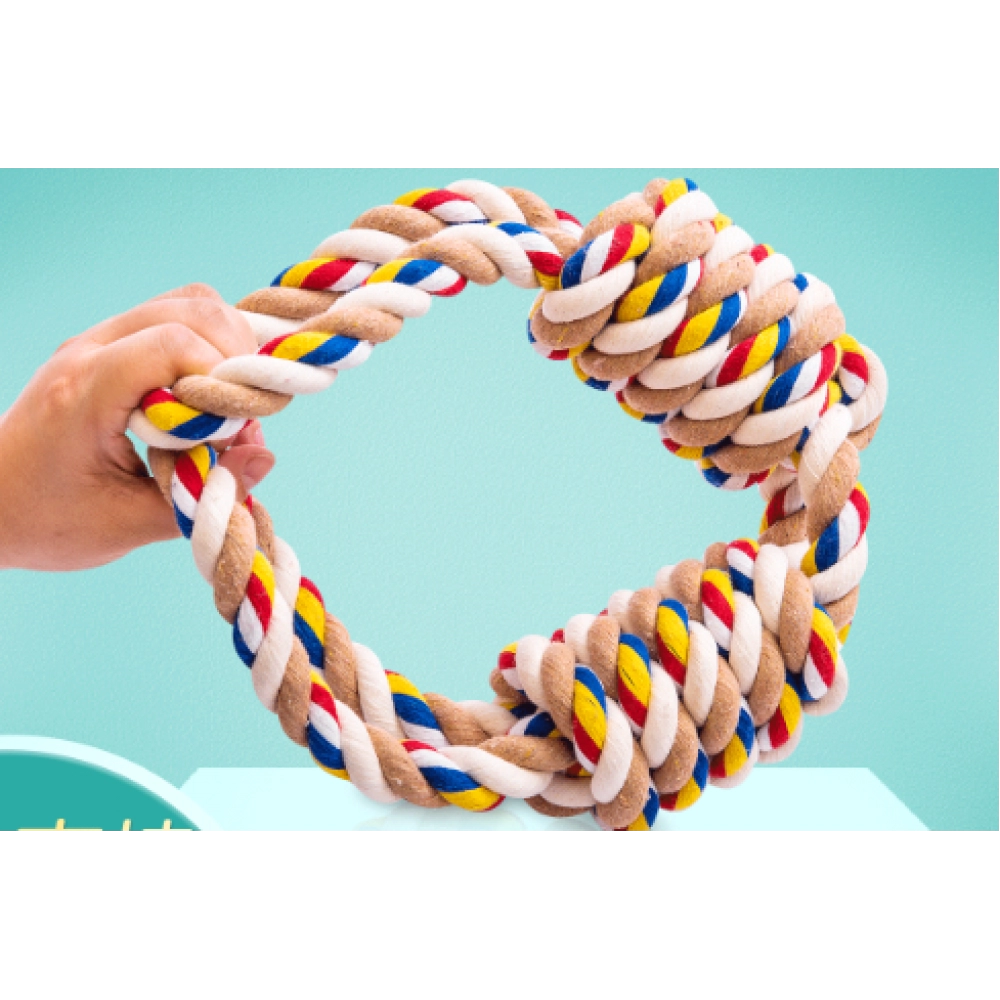 Popular spot pet products, dog cotton rope toys, large, medium and large dog teeth grinding interactive bite resistant tug of war knots Popular spot pet products, dog cotton rope toys, large, medium and large dog teeth grinding interactive bite resistant tug of war knots