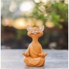 Meditation, Cat, Cute Animal Sculpture, Resin Craft Decoration, Courtyard Garden Decoration  Home Furnishing decoration