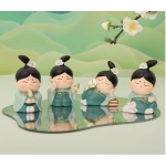 Chinese creative small gift, antique and cute girl home, desktop, car cake decoration, resin car decoration