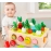 Customized wooden radish fruit shape matching cognitive building block car early education intellectual children's toys